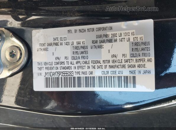 JM1NDAM76P0555083 2023 MAZDA MX-5 MIATA RF Black Вид підкапотного простору