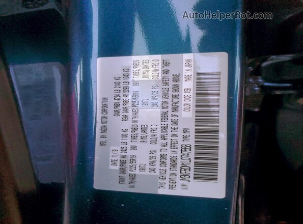 JM3KFBDM1L0747568 2020 MAZDA CX-5 Синий Вид наклейки с VIN-кодом