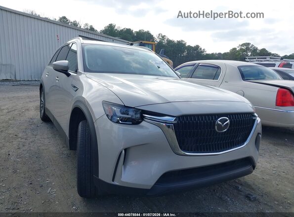 JM3KKBHA0R1155805 2024 MAZDA CX-90 PHEV Бежевый Передняя правая четверть