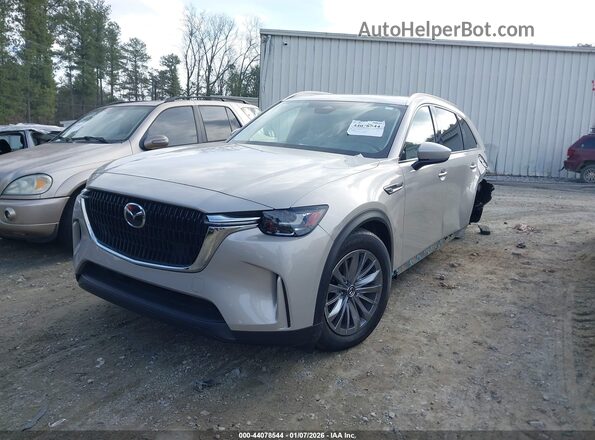 JM3KKBHA0R1155805 2024 MAZDA CX-90 PHEV Бежевый Передняя левая четверть