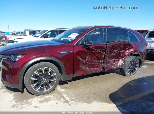 JM3KKEHA2R1100208 2024 MAZDA CX-90 PHEV Темно-бордовый Вид спереди