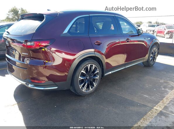 JM3KKEHA2R1100208 2024 MAZDA CX-90 PHEV Темно-бордовый Задняя правая четверть