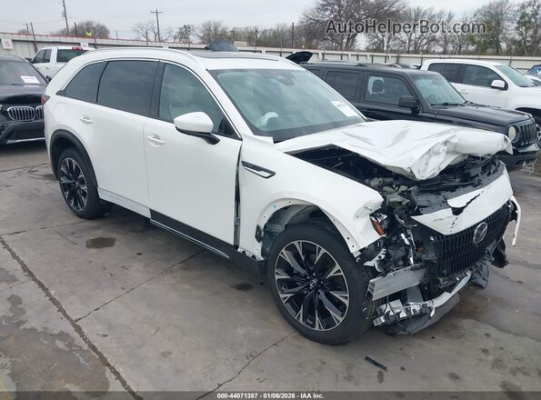 JM3KKEHA6S1234225 2025 MAZDA CX-90 PHEV Белый Передняя правая четверть