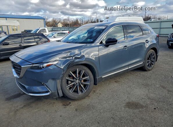 JM3TCBDY2M0527745 2021 MAZDA CX-9 Blue Առջևի ձախ երեք քառորդ տեսարան
