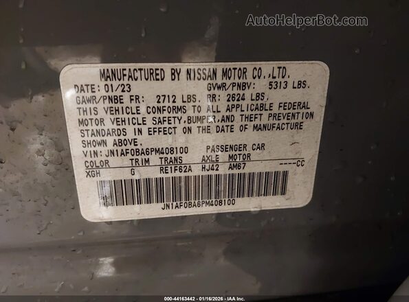 JN1AF0BA6PM408100 2023 NISSAN ARIYA Серый Вид подкапотного пространства