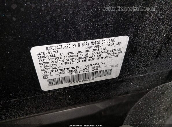 JN1BF0BA9PM408385 2023 NISSAN ARIYA Черный Вид подкапотного пространства