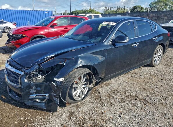 JN1BY1AP3HM741124 2017 INFINITI Q70 Черный Передняя левая четверть