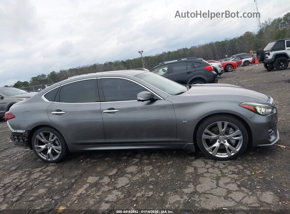 JN1BY1AP4HM740516 2017 INFINITI Q70 Серый Вид задней части салона