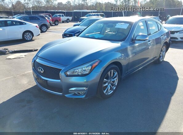 JN1BY1APXJM181110 2018 INFINITI Q70 Синий Передняя левая четверть
