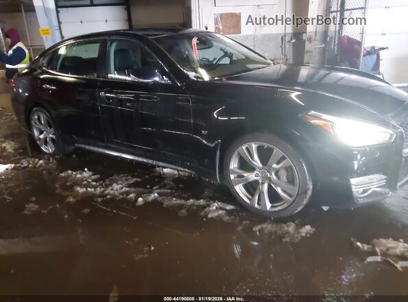 JN1BY1PPXHM170075 2017 INFINITI Q70L Черный Передняя правая четверть