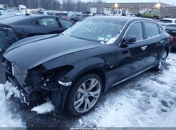 JN1BY1PR1KM725486 2019 INFINITI Q70L Черный Передняя левая четверть