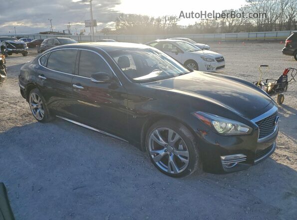 JN1BY1PR8KM725453 2019 INFINITI Q70L Черный Передняя правая четверть