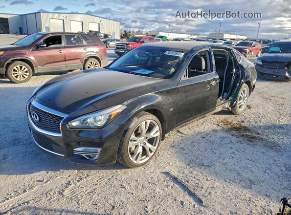 JN1BY1PR8KM725453 2019 INFINITI Q70L Черный Передняя левая четверть