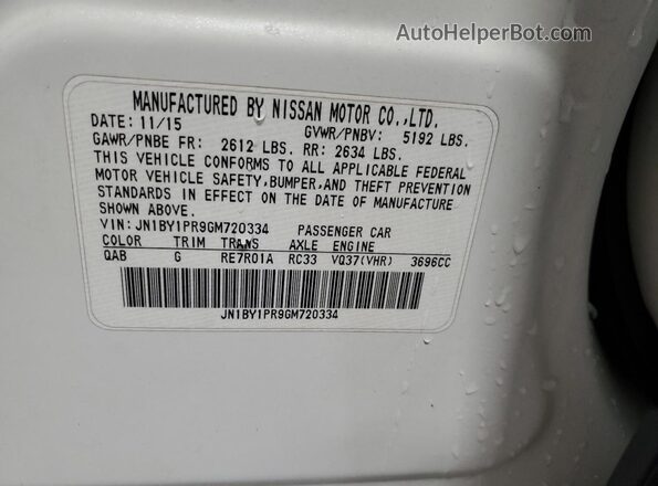JN1BY1PR9GM720334 2016 INFINITI Q70L Белый Вид наклейки с VIN-кодом