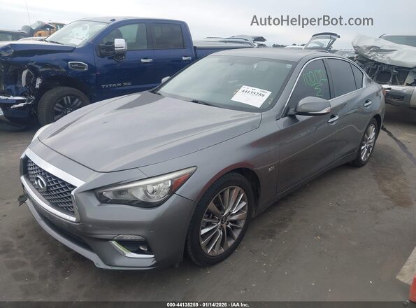 JN1EV7AP5KM516736 2019 INFINITI Q50 Серый Передняя левая четверть