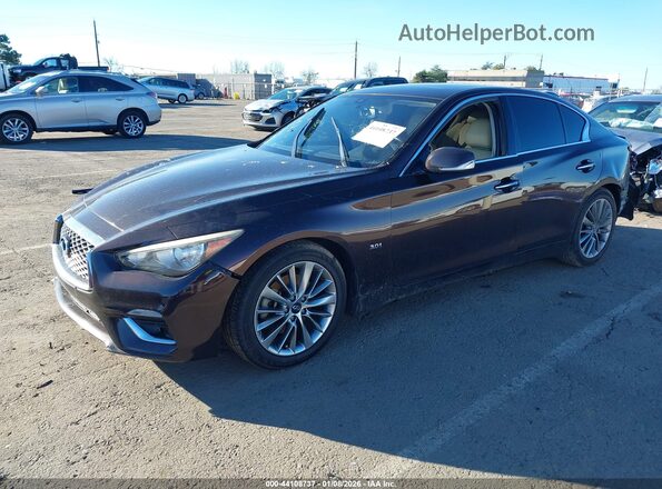 JN1EV7AP7JM353537 2018 INFINITI Q50 Коричневый Передняя левая четверть