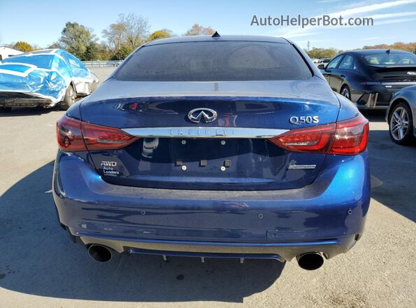 JN1EV7AR2KM590925 2019 INFINITI Q50 Синий Вид сзади
