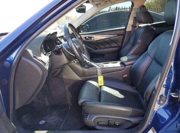 JN1EV7AR2KM590925 2019 INFINITI Q50 Синий Вид салона спереди