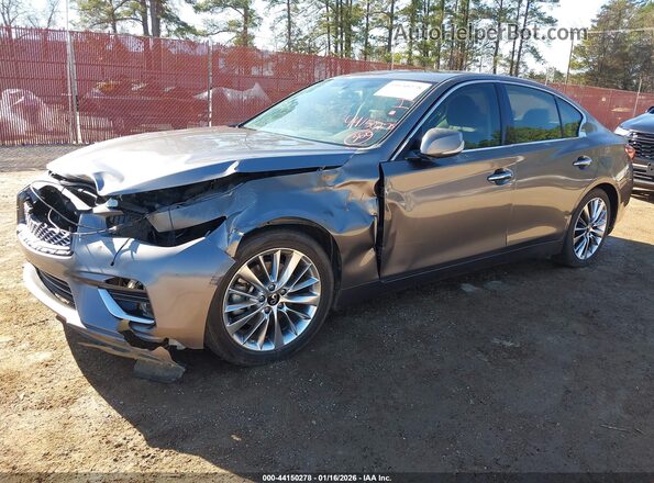 JN1EV7BP4MM704102 2021 INFINITI Q50 Серый Передняя левая четверть