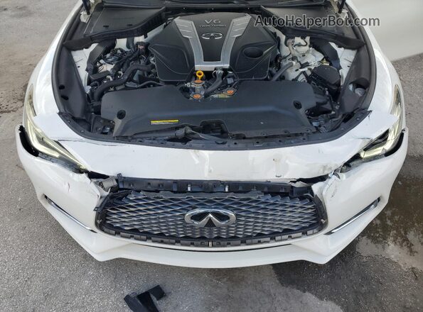 JN1EV7EK3JM340895 2018 INFINITI Q60 White Vista interior trasera