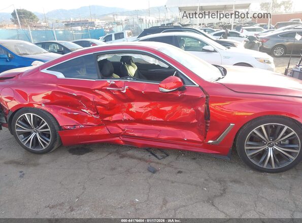 JN1EV7KK8MM410707 2021 INFINITI Q60 Red Widok wnętrza z tyłu