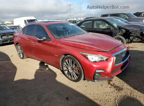 JN1FV7AR3JM481148 2018 INFINITI Q50 Красный Передняя правая четверть