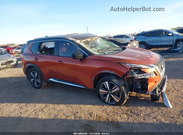 JN8AT3DC0MW107669 2021 NISSAN ROGUE Оранжевый Вид задней части салона