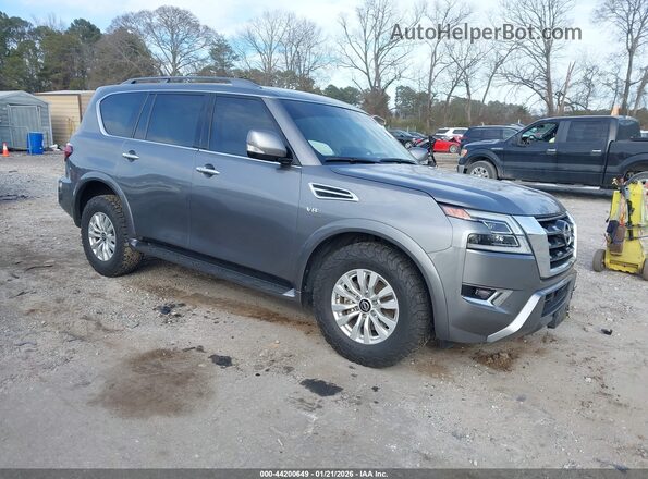 JN8AY2AC6N9160876 2022 NISSAN ARMADA Серый Передняя правая четверть