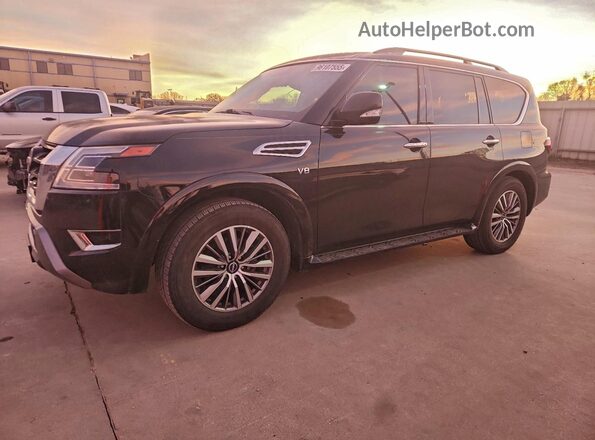 JN8AY2ACXM9145490 2021 NISSAN ARMADA Black Przód lewy
