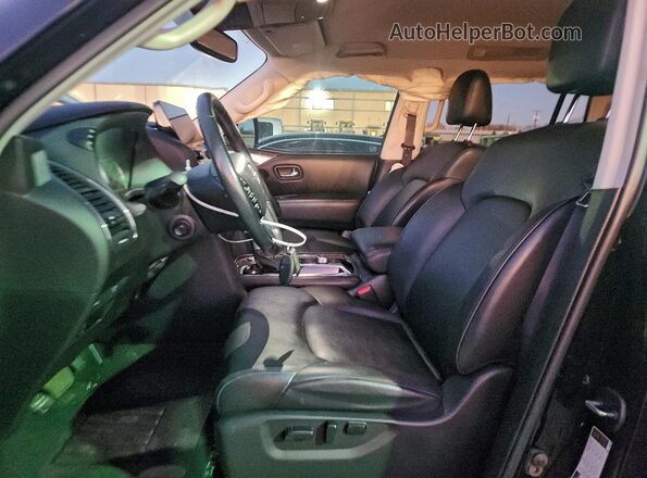 JN8AY2ACXM9145490 2021 NISSAN ARMADA Black Widok wnętrza z przodu
