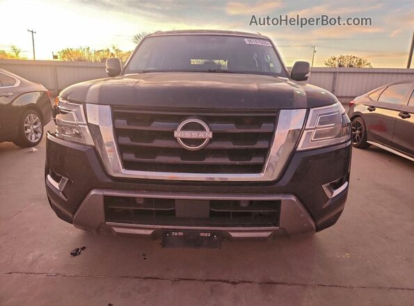 JN8AY2ACXM9145490 2021 NISSAN ARMADA Black Widok z przodu