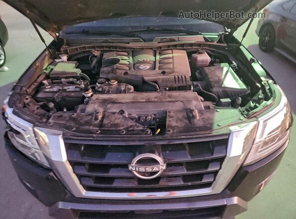 JN8AY2ACXM9145490 2021 NISSAN ARMADA Black Widok wnętrza z tyłu