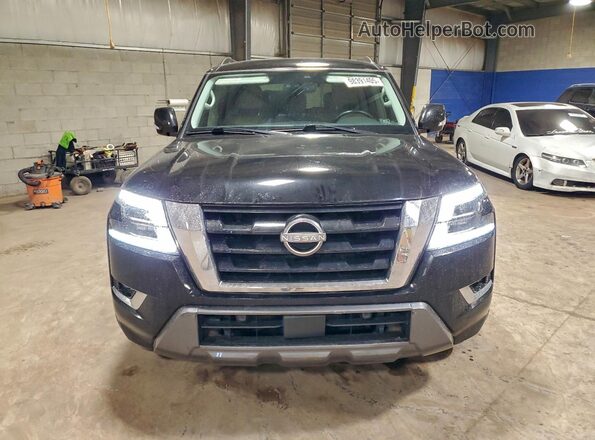 JN8AY2AD9M9662496 2021 NISSAN ARMADA Черный Вид спереди