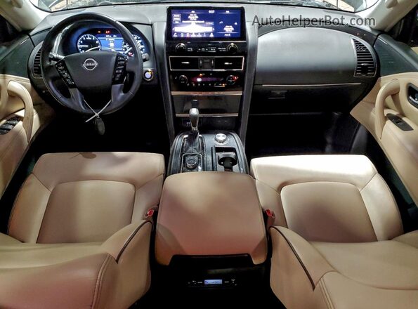 JN8AY2AD9M9662496 2021 NISSAN ARMADA Черный Вид панели приборов