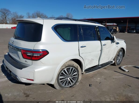 JN8AY2BA6M9370874 2021 NISSAN ARMADA Белый Задняя правая четверть