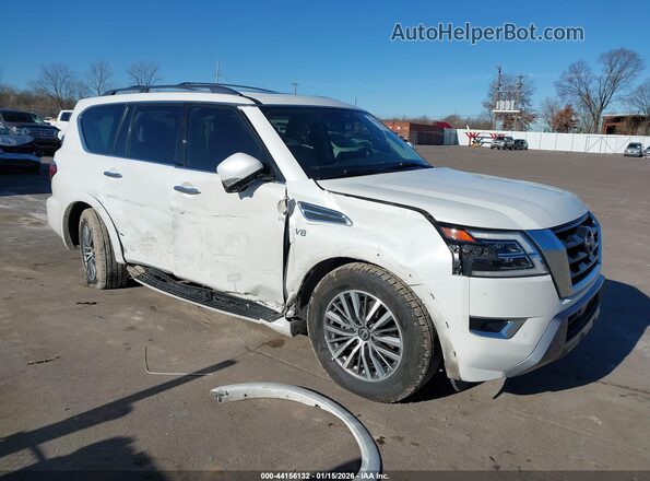 JN8AY2BA6M9370874 2021 NISSAN ARMADA Белый Передняя правая четверть