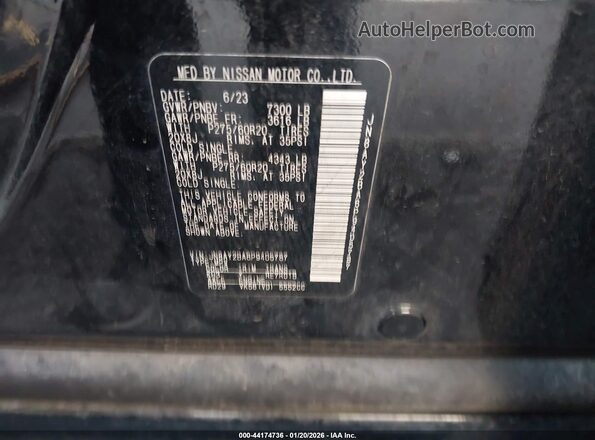 JN8AY2BA6P9405787 2023 NISSAN ARMADA Черный Вид подкапотного пространства