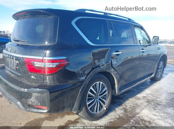 JN8AY2BBXM9791876 2021 NISSAN ARMADA Черный Вид спереди