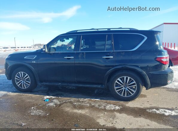 JN8AY2BBXM9791876 2021 NISSAN ARMADA Черный Панорамный вид салона 360°