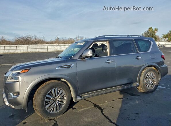 JN8AY2BC8P9182489 2023 NISSAN ARMADA Серый Передняя левая четверть