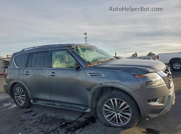 JN8AY2BC8P9182489 2023 NISSAN ARMADA Серый Передняя правая четверть