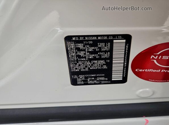 JN8AY2CC0M9145334 2021 NISSAN ARMADA Белый Вид подкапотного пространства