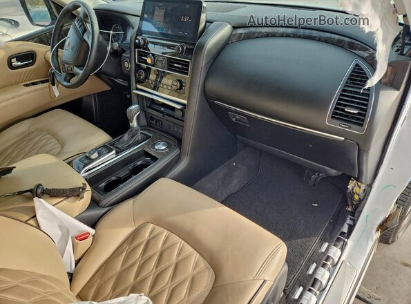 JN8AY2CC0M9145334 2021 NISSAN ARMADA Белый Вид панели приборов