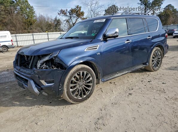 JN8AY2DB2N9811732 2022 NISSAN ARMADA Синий Передняя левая четверть