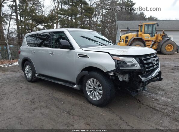 JN8AY2ED8P9693897 2023 NISSAN ARMADA Серебряный Передняя правая четверть