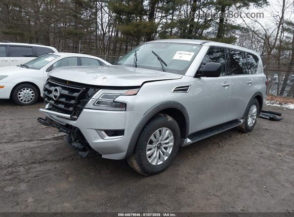 JN8AY2ED8P9693897 2023 NISSAN ARMADA Серебряный Передняя левая четверть