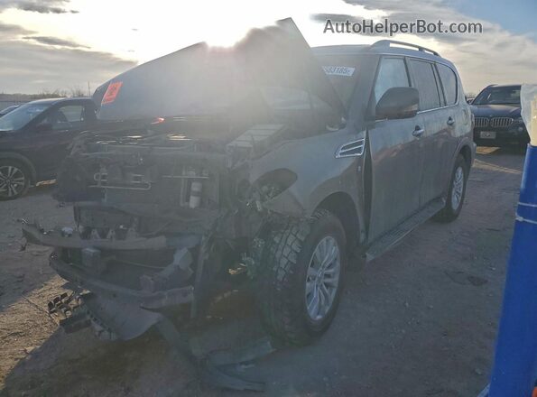 JN8AY2NC8K9587207 2019 NISSAN ARMADA Серый Передняя левая четверть