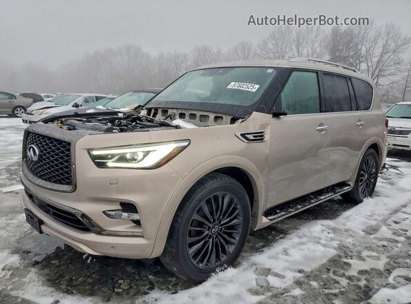 JN8AZ2AE1P9303699 2023 INFINITI QX80 Желто-коричневый Передняя левая четверть