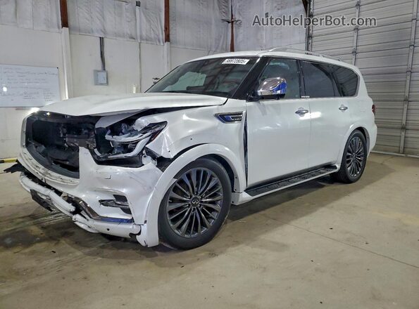 JN8AZ2AE7P9306381 2023 INFINITI QX80 White წინა მარცხენა ხედი სამი მეოთხედიდან