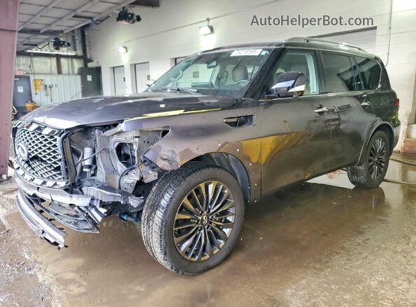 JN8AZ2AEXR9325235 2024 INFINITI QX80 Серый Передняя левая четверть